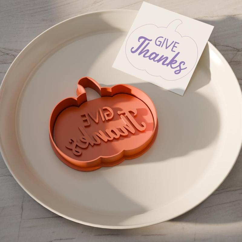 Give Thanks Pumpkin Cookie cutter