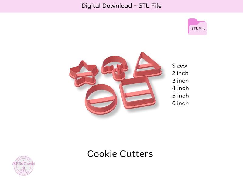 Squid Game Cookie Cutter STL File, STL Cookie Cutter File, Instant Download, Cookie Stamp STL