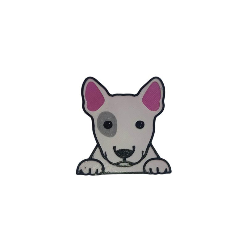 BULL TERRIER PIN / BROOCH COLORED