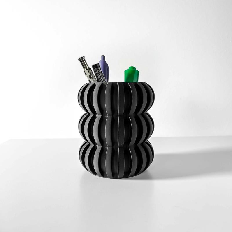 The Renio Pen Holder | Desk Organizer and Pencil Cup Holder | Modern Office and Home Decor