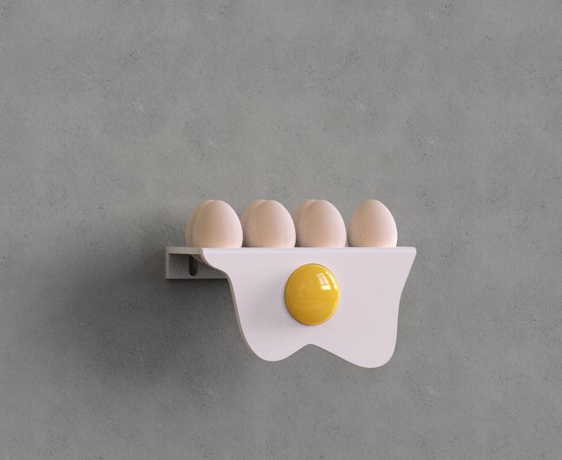 Sunny Side Up Egg Holder Kitchen Shelf