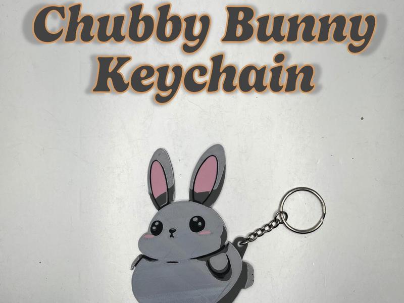 Chubby Bunny Keychain