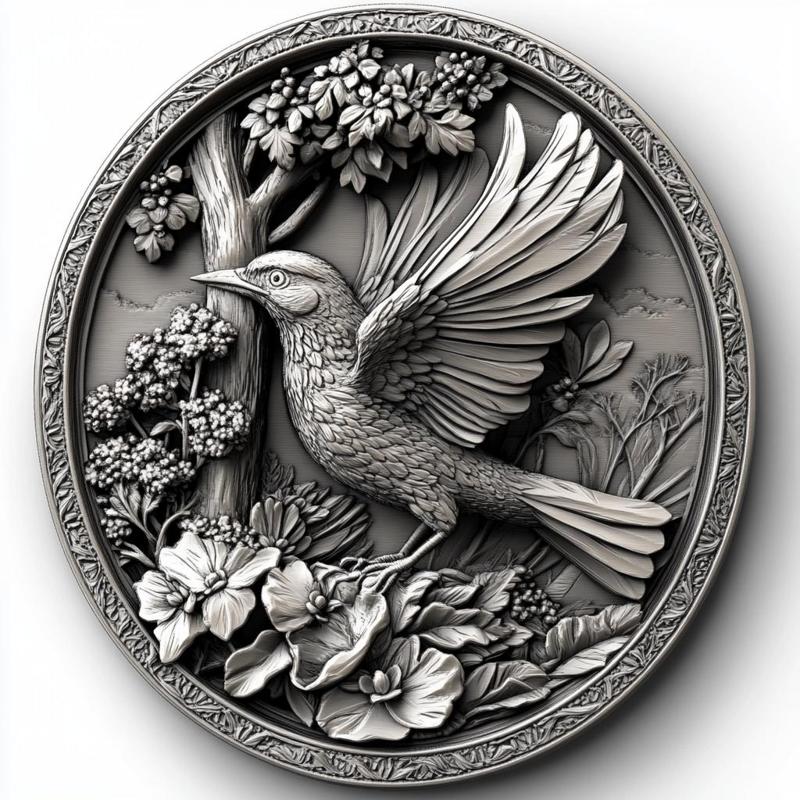 Hummingbird in Flight Relief Sculpture