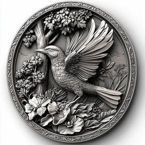 Hummingbird in Flight Relief Sculpture