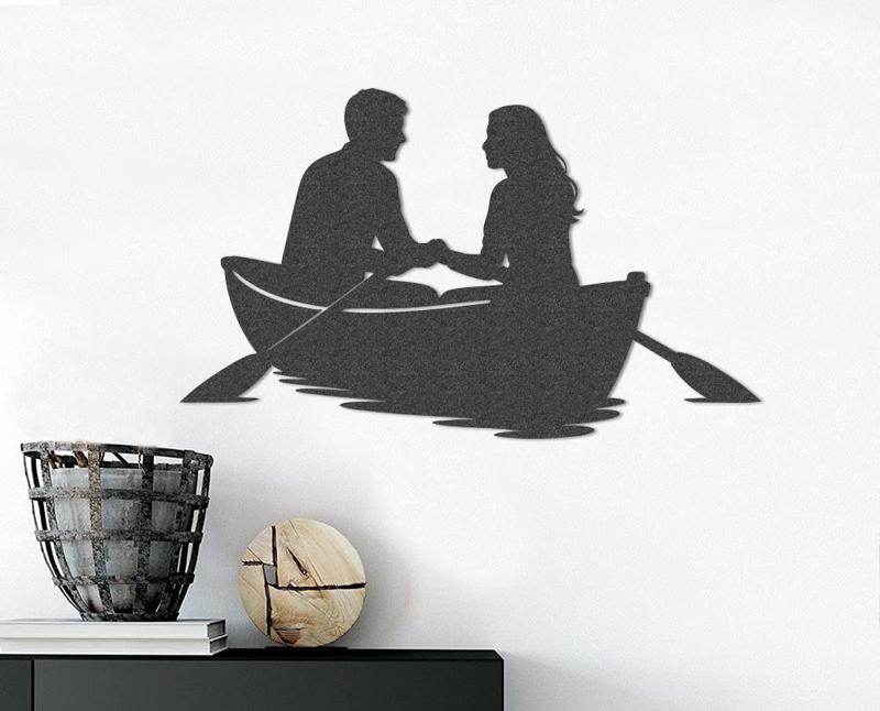 Couples Boat Silhouette