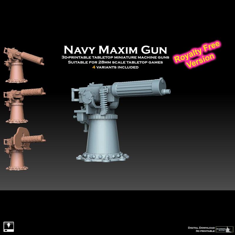 Navy Maxim Gun Royalty Free Version