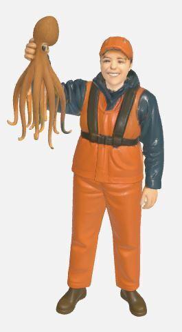 Fisherman with octopus