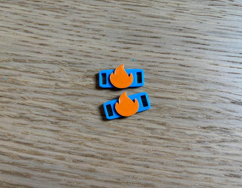 Flame Shoelace Charms