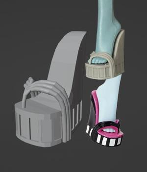 Monster high Lagoona Blue inspired doll shoes