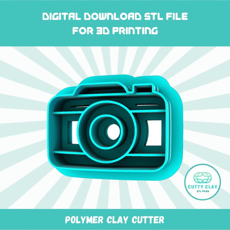 Cutty Clay STL Camera Polymer Clay Cutter in 4 Sizes for Jewels Making STL FILE TO DOWNLOAD