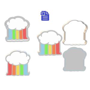1pc & 3pc Rainbow Cloud Bath Bomb Mold