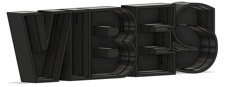 VIBES illuminated sign