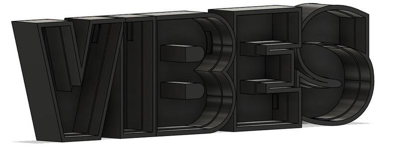 VIBES illuminated sign