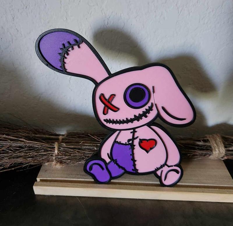 Cute Voodoo Doll Bunny Wall Art Halloween