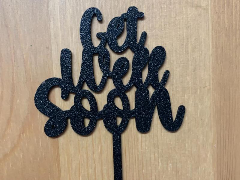 get well soon cake topper