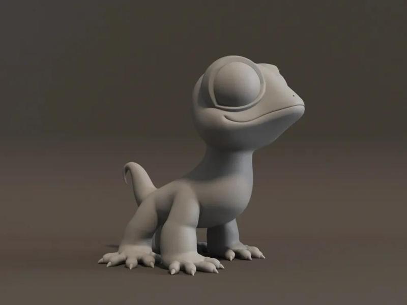 Cartoon gecko cute ornament