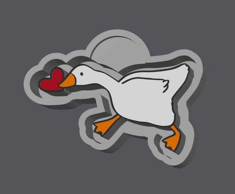 Goose with Heart Freshie Mold Housing