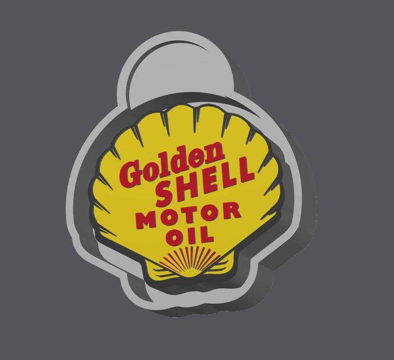 Golden Shell Freshie Mold Housing