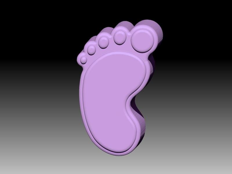 LEFT BABY FOOT SOLID SHAMPOO AND MOLD FOR SOAP PUMP