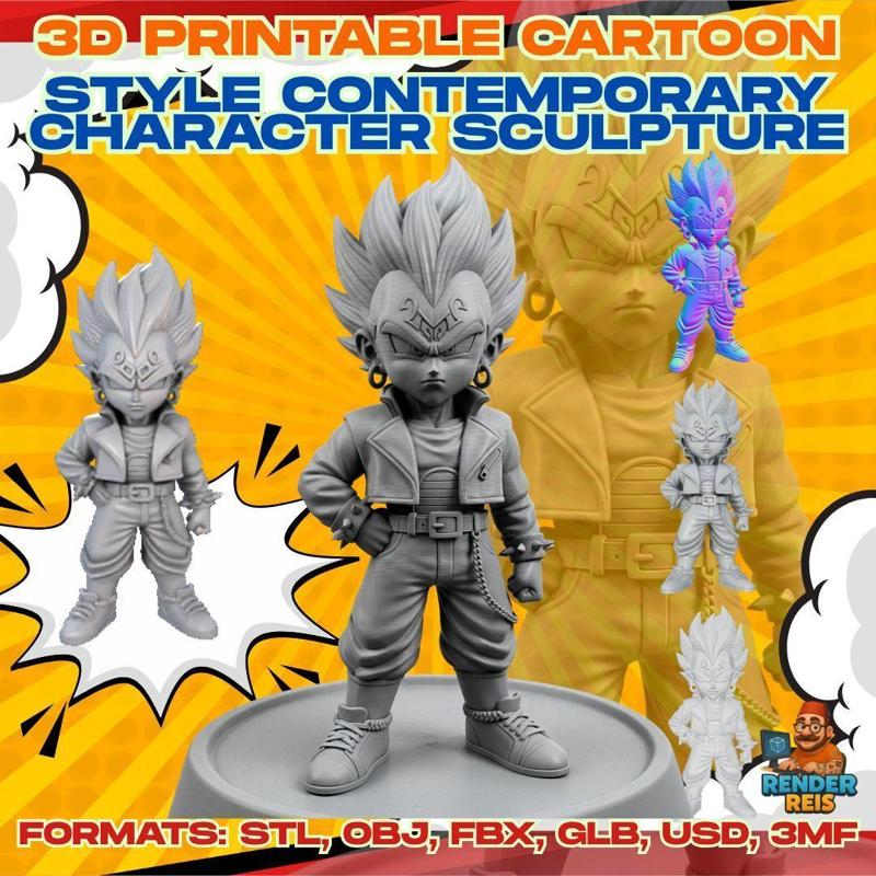 Anime-Style Rebel Prince Character Figure