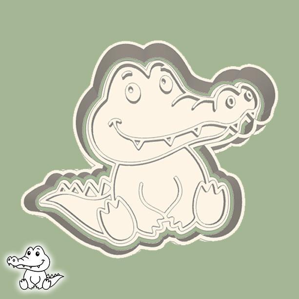 Animals cookie cutters - crocodile (style 1)