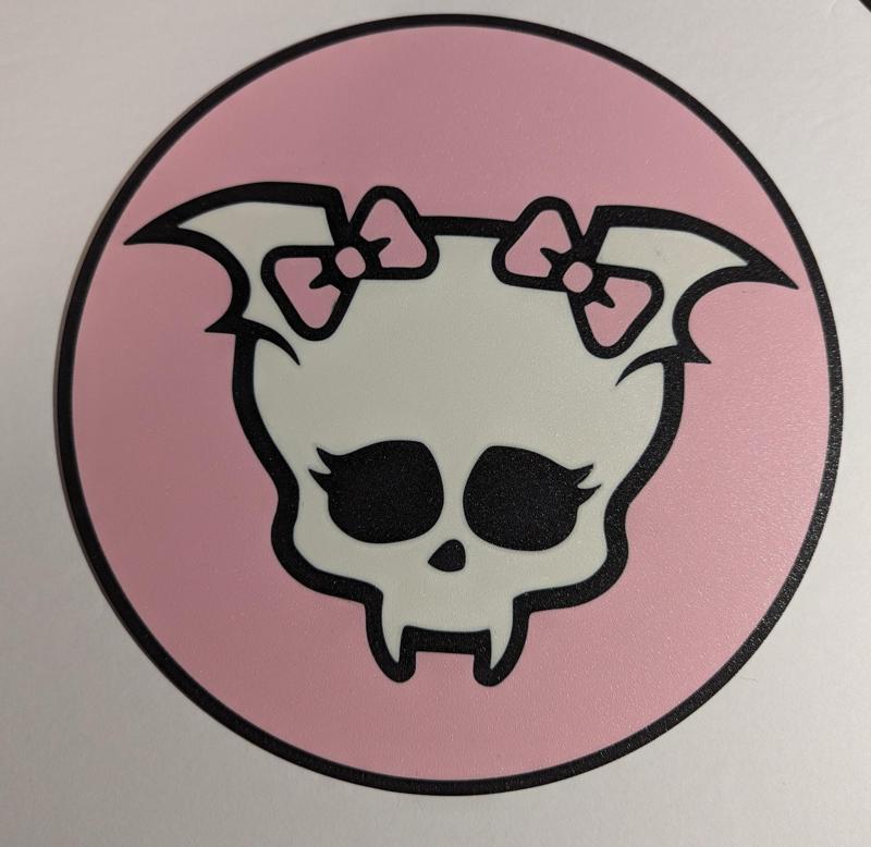 Monster High Draculaura Skullette Bordered Wall Plaque Flat