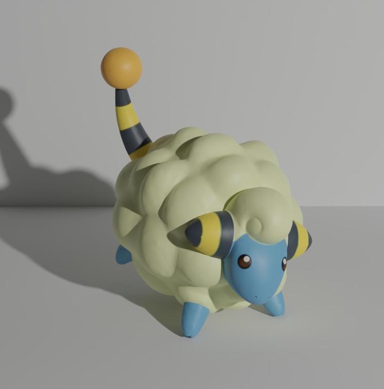 Mareep pokemon 3D print model