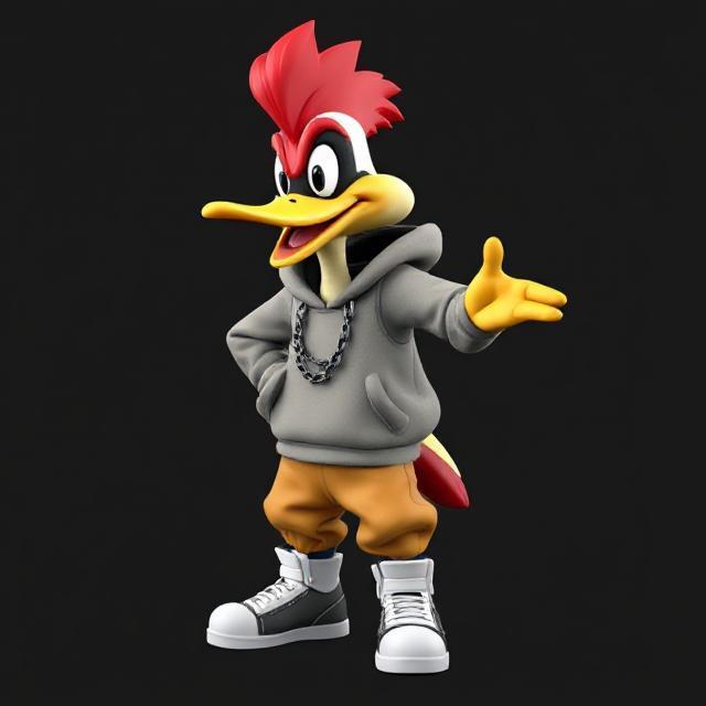 Hip-Hop Inspired Woody Woodpecker – Stylish 3D Model