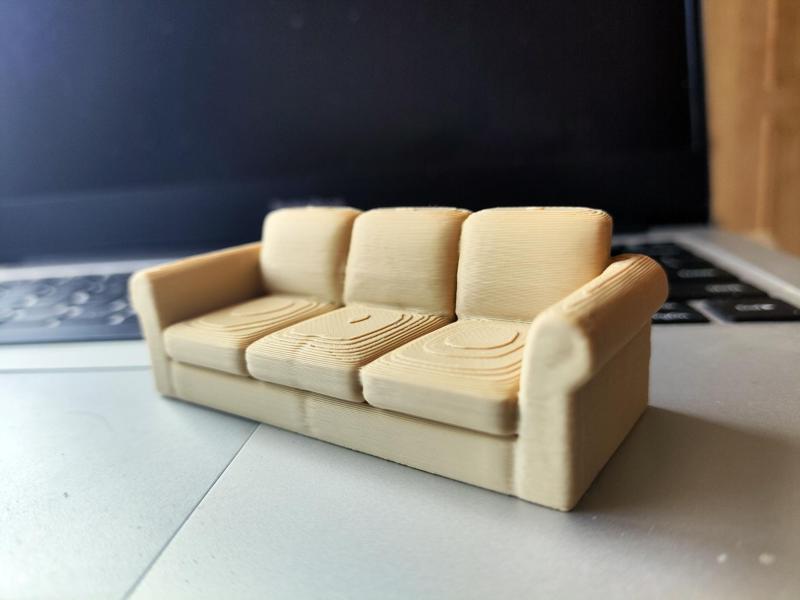 Miniature Furniture Three-Seater Sofa Rosewood Sofa Play House Toy Model Ornament Chairs Stools