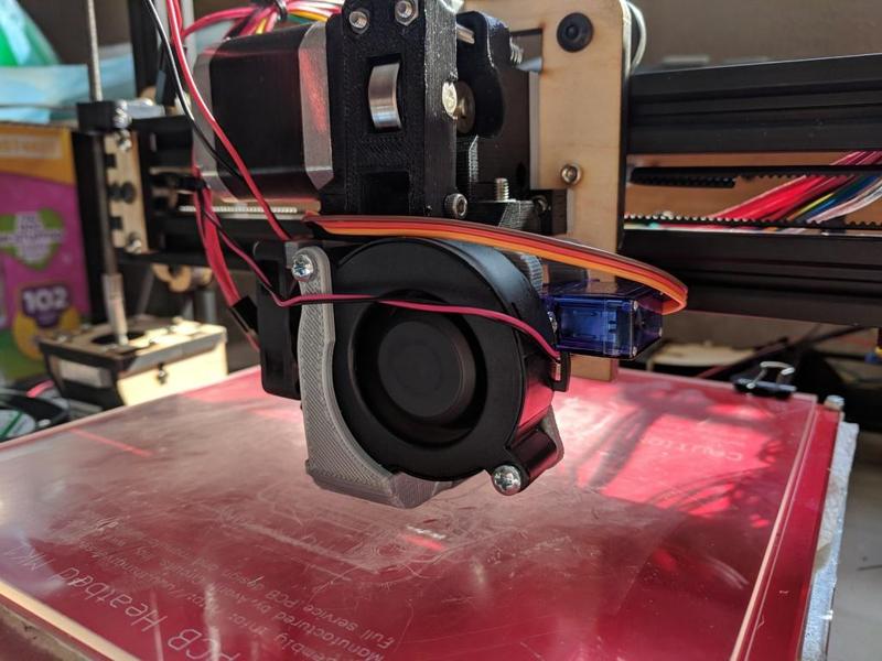 Makerfarm Pegasus auto bed level, blower, and fan mount