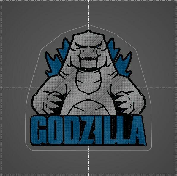 Multicolor keychain - Godzilla