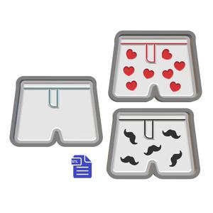 1pc Boxer Shorts Bath Bomb Mold - 3 designs