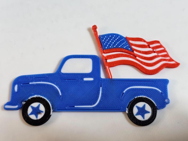 Truck with American Flag