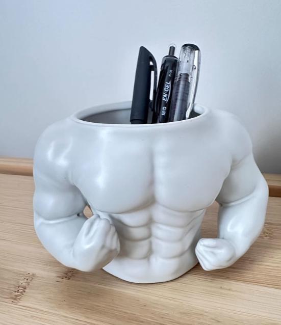 Creative Cute Funny PEN HOLDER muscular man muscle