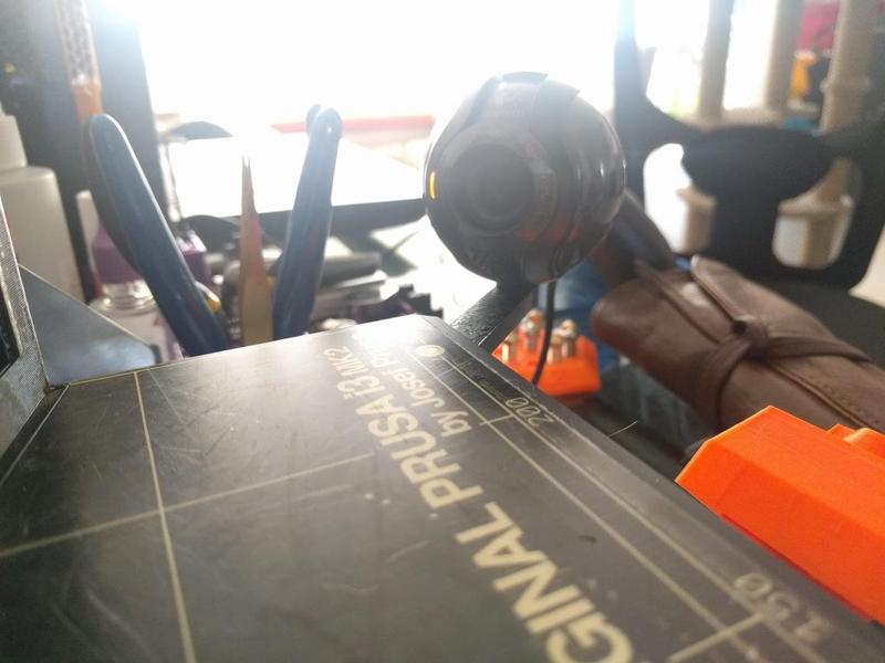 Prusa i3 Mk2 Logitech C600 Webcam Mount