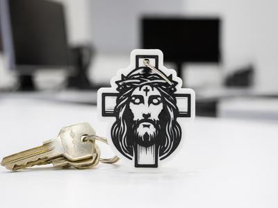 jesus keychain