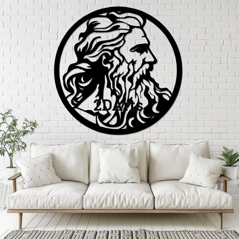 God in Old Men Style 2D Wall Art/Window Art