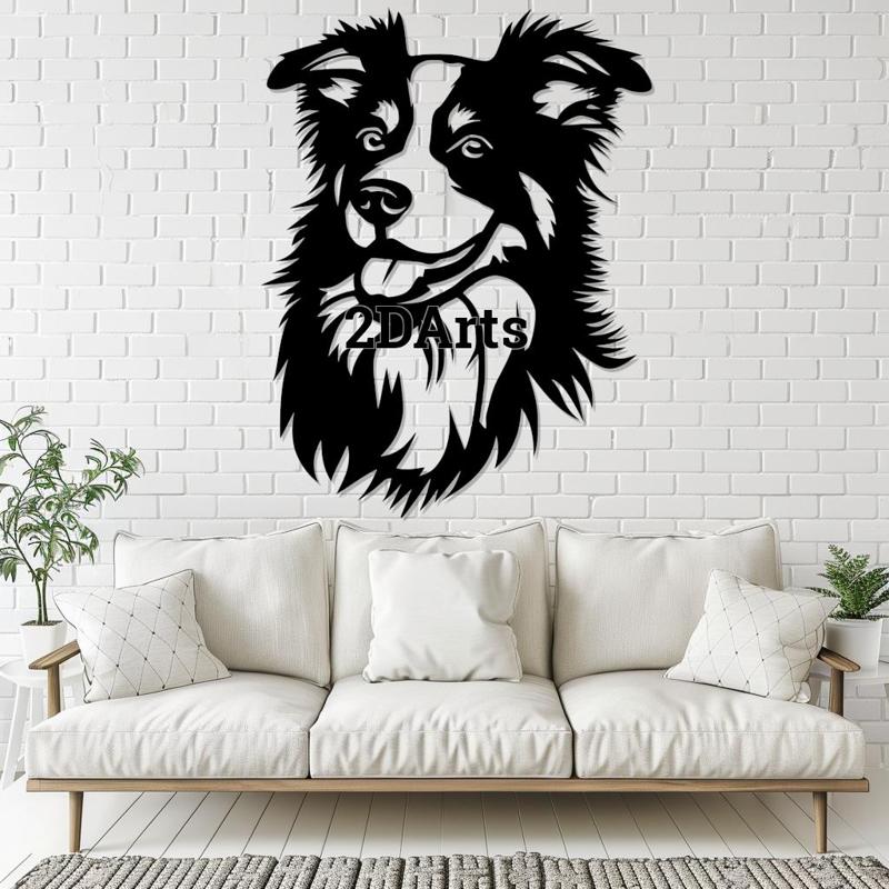 Border Collie Head 2D Wall Art/Window Art