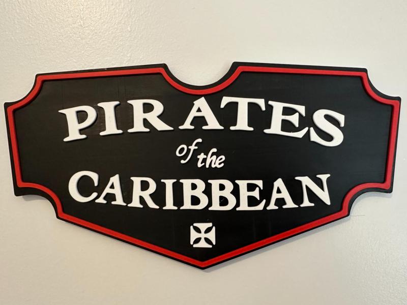Pirates of the Caribbean Wall Sign
