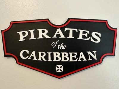 Pirates of the Caribbean Wall Sign
