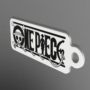 One Piece dual color keychain 