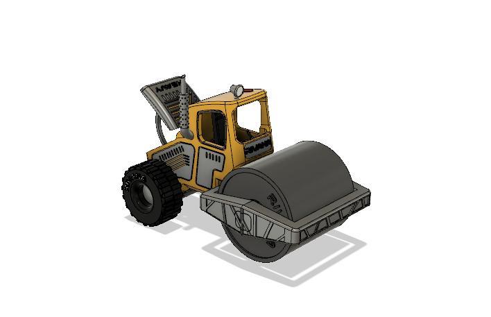 Yellow Road Roller Modern Version 2 with movements