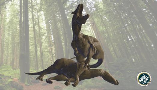 Allosaurus on the hunt