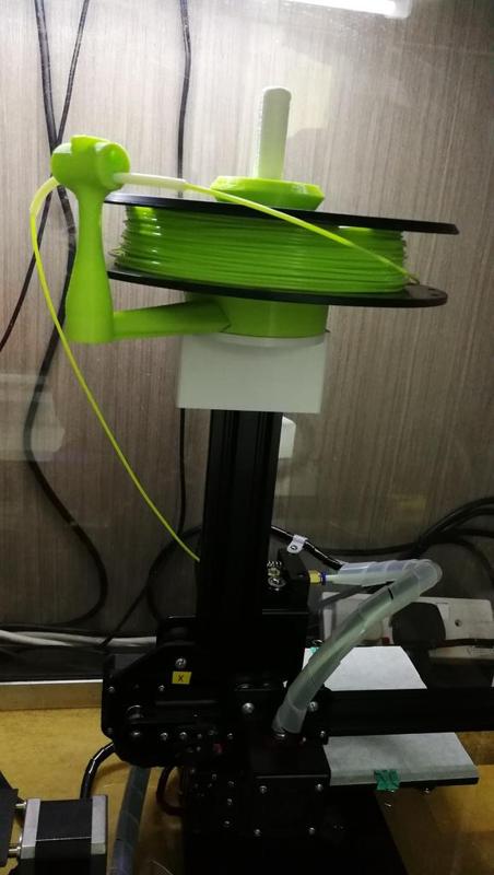 Tronxy X1 Horizontal Spool Stand on Original Handle