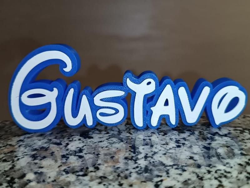 Disney Name Sign Gustavo Kid Room Wall Decor 3DART