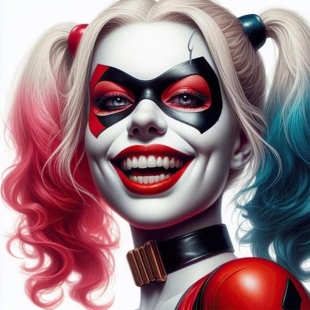 Harley Quinn Filament Painting