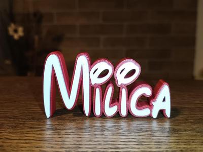 Disney Font Name Sign Milica 
