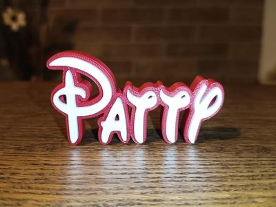 Disney Name Sign Patty 