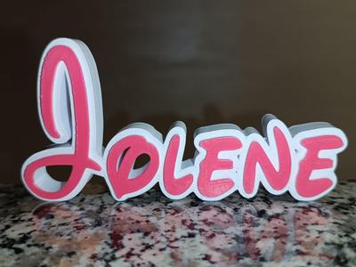 Jolene Disney Name Sign Decorated Room child Birth