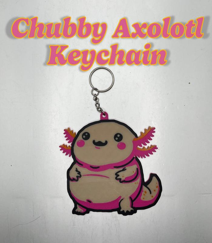 Chubby Axolotl Keychain